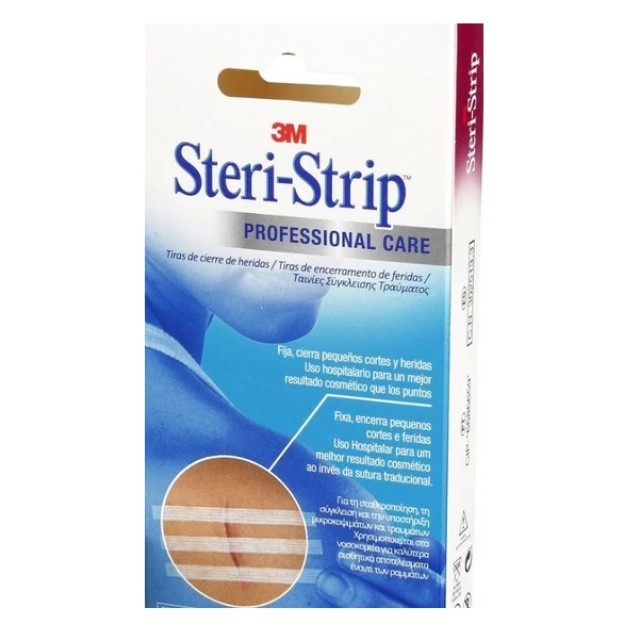 3M Steri-Strip Αυτοκόλλητες Ταινίες Συγκράτησης Δέρματος 6mm x 100mm 1τμχ
