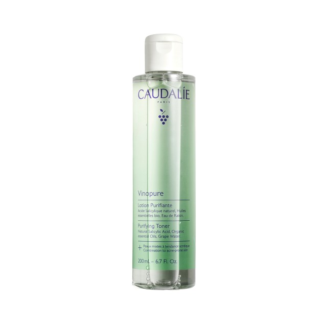 Caudalie Vinopure Purifying Toner Τονωτική Λοσιόν για Μικτές με Τάση Ακμής Επιδερμίδες 200ml
