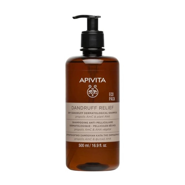 Apivita Dandruff Relief Dry Dandruff Shampoo Δερματολογικό Σαμπουάν κατά της Ξηροδερμίας 500 ml
